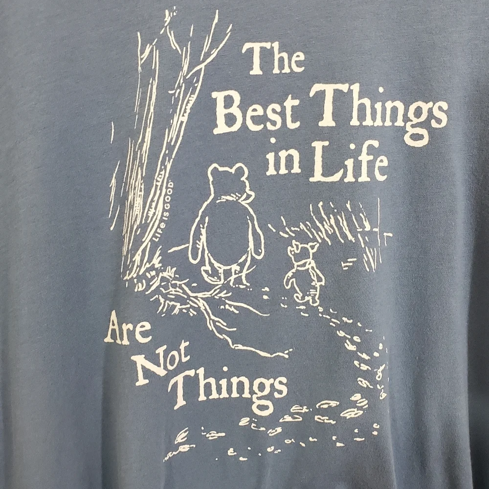 Life is Good Disney Winnie The Pooh Best Things in Life Crusher Tee Size Medium - Picture 4 of 8